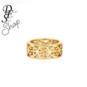 TORY BURCH • Kinsley Logo Ring • Gold• With giftbox and dustbag